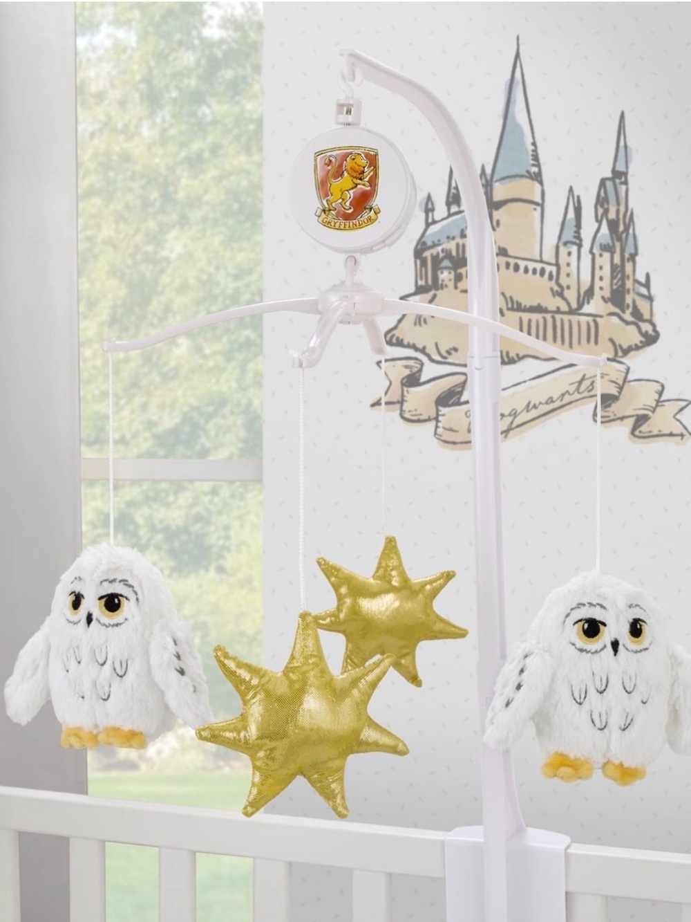 adidas White Owl & Gold Star Nursery Mobile